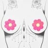Neva Nude Flower Sparkle UV Reactive Pasties