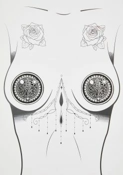 Neva Nude Wicca Palm Reading UV Pasties