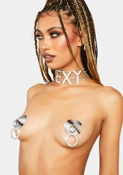 Neva Nude Pull Me Closer Holographic Reusable Pasties