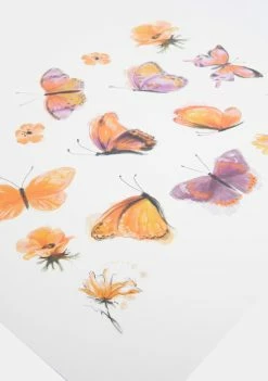 Neva Nude Orange Butterfly Temporary Tattoos