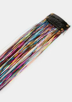 Neva Nude Hair Extensions Rainbow 20" Hair Tinsel Extension 3-Pack