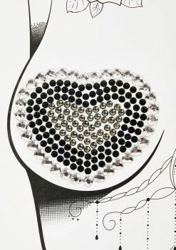 Neva Nude Crystal Heart Pasties Pasties & Tatts