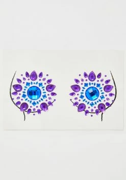 Neva Nude Pasties & Tatts Blue Violet Crystal Pasties