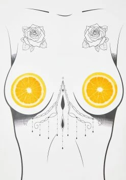 Neva Nude Orange Slice Glitter Pasties