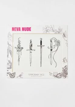 Neva Nude Dagger Temporary Tattoo Set