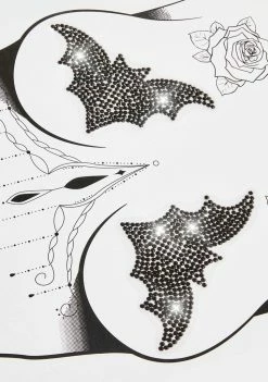 Neva Nude I Am The Night Rhinestone Bat Pasties