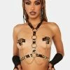 Neva Nude Leopard Queen Safari Reusable Chain Pasties