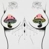 Neva Nude Black Light Glitter Mushroom Pasties
