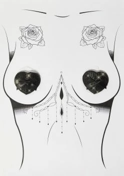 Neva Nude Wicked Saintz Crystal Heart Pasties