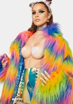 Neva Nude Pasties & Tatts Smarties Party Pastel Multicolor Glitter I Heart U Pasties