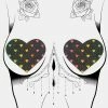 Neva Nude Black Rainbow Heart Pasties