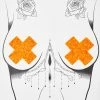 Neva Nude Orange Sparkle Cross Pasties Pasties & Tatts