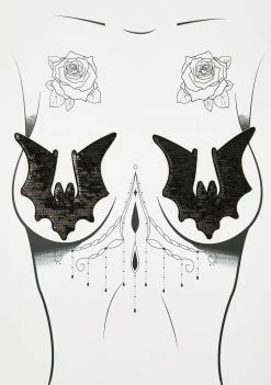 Neva Nude Sequin Bat Pasties Pasties & Tatts