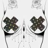 Neva Nude Black Rainbow Heart Cross Pasties