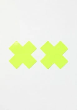 Neva Nude Lemon Fruitella Wet Vinyl Cross Pasties