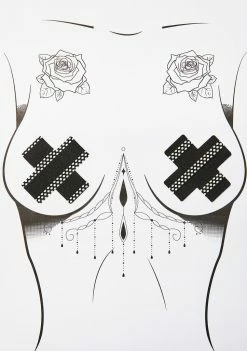 Neva Nude Mesh X Pasties Pasties & Tatts
