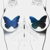 Neva Nude Rainbow Reflective Butterfly Pasties