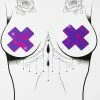 DK X Neva Nude Sparkle Overlay Cross Pasties