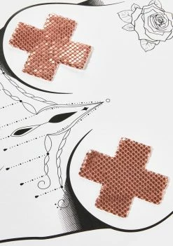 Neva Nude Pink Shiney Hiney Iridescent Rhinestone Pasties And Panty Set