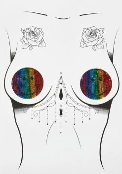 Neva Nude Pasties & Tatts Happy Joe Rainbow Sequin Pasties
