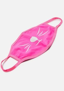 Neva Nude Pink Meow-za Face Mask Face Masks