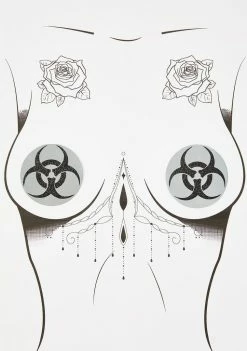 Neva Nude Reflective Toxic Pasties