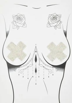 Neva Nude Bling Reusable X Pasties