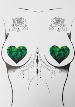 Neva Nude Freaking Awesome Weed Nipztix Pasties Pasties & Tatts