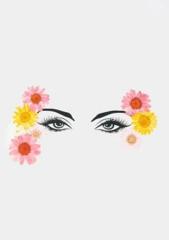 Neva Nude Face & Body Yellow Pink Flowers Face Stickers