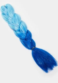 Neva Nude Hair Extensions Blue Jumbo Braid With Tinsel