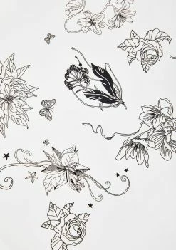 Neva Nude Pasties & Tatts Butterfly Floral Temporary Tattoo Set