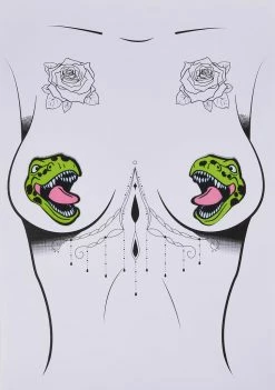 Neva Nude T-Rex Pasties Pasties & Tatts