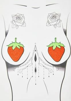 Neva Nude Strawberry Glitter Pasties