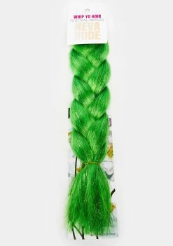 Neva Nude Neon Green Jumbo Braid With Tinsel