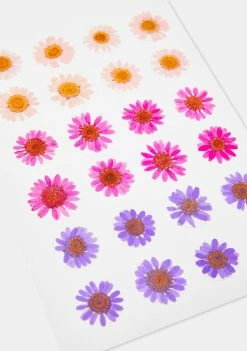 Neva Nude Pasties & Tatts Purple & Pink Flower Body Sticker Set