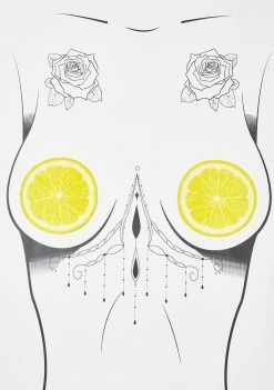 Neva Nude Lemon Slice Glitter Pasties Pasties & Tatts