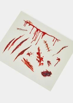 Neva Nude Bloody Cuts Face And Body Sticker Pack Individuals