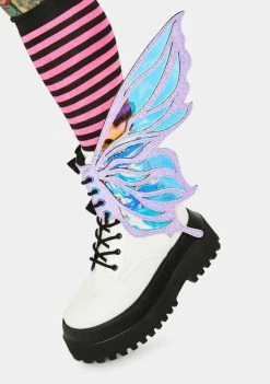 Neva Nude Pink Feyre Glitter Fairy Shoe Wingz Belts & Harnesses