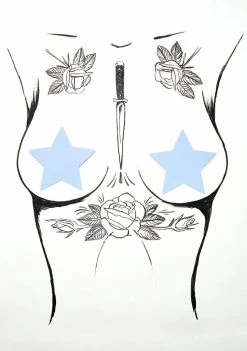 Neva Nude Reflective Star Pasties