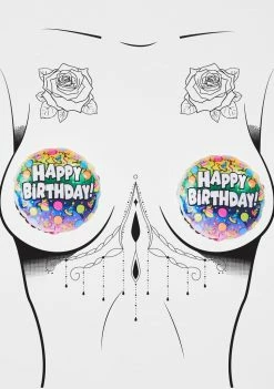 Neva Nude Pasties & Tatts Happy Birthday Balloon Pasties