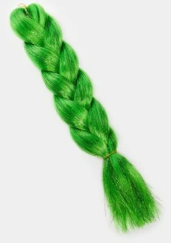 Neva Nude Neon Green Jumbo Braid With Tinsel