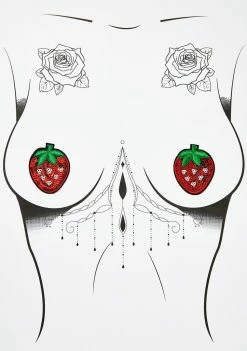 Neva Nude Pasties & Tatts Strawberry Nifty Nipztix Pasties