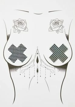 Neva Nude Rhinestone X Pasties