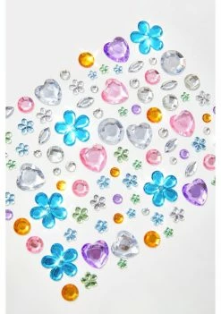 Neva Nude Colorful Floral Face Gems Face & Body