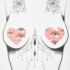 Neva Nude Pasties & Tatts Pink Rainbow Heart Pasties