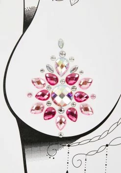 Neva Nude Red Iridescent Crystal Pasties