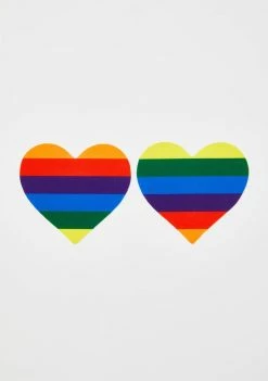 Neva Nude Pasties & Tatts Rainbow Hearts Pasties