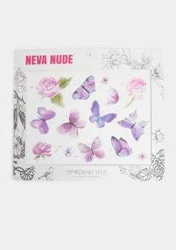 Neva Nude Pasties & Tatts Purple Butterfly Temporary Tattoos
