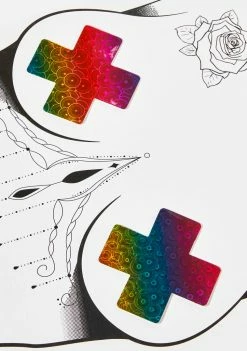 Neva Nude Kaleidoscope Eyes Rainbow Spiral X Factor Pasties