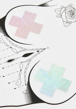 Neva Nude Liquid Party Pure White Holographic X Factor Pasties Pasties & Tatts